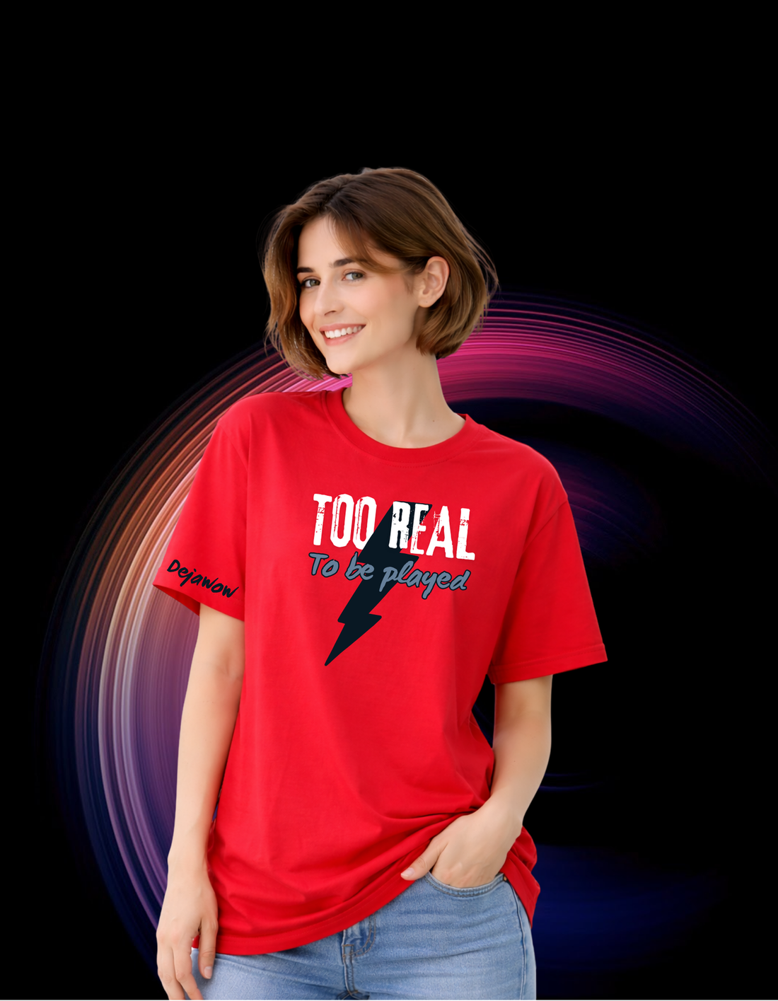Too Real to Be Played – Unisex Oversized T-Shirt